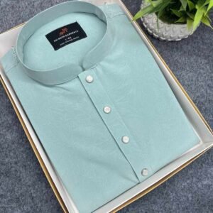 China Vangchur Fabric Solid Panjabi (Mint Aqua/ পেস্ট কালার)