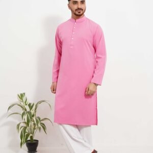 China Vangchur Fabric Solid Panjabi (Baby Pink)