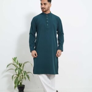 China Vangchur Fabric Solid Panjabi (Sea Green)