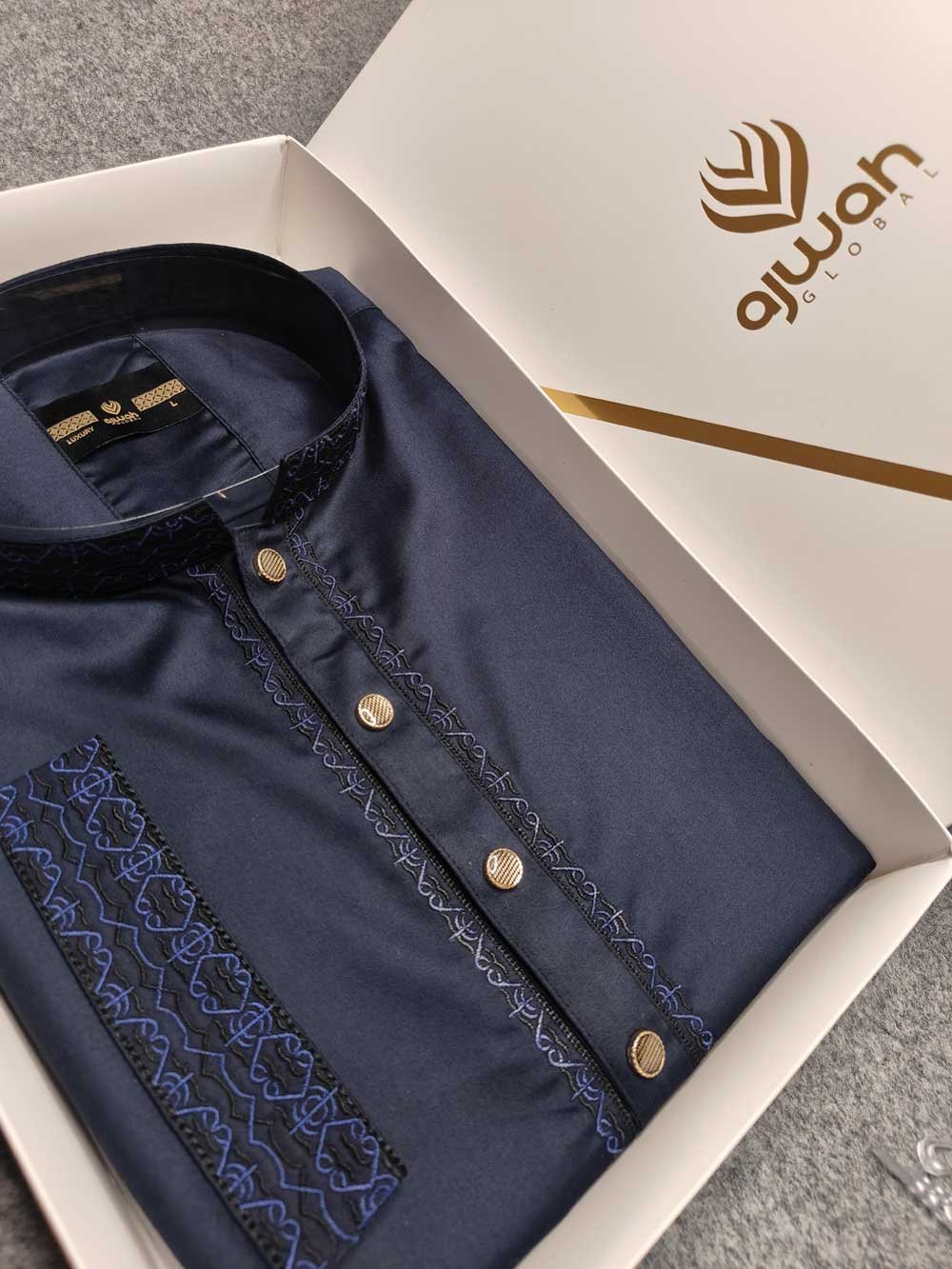 China cotton fabrics Navy Blue AK1003